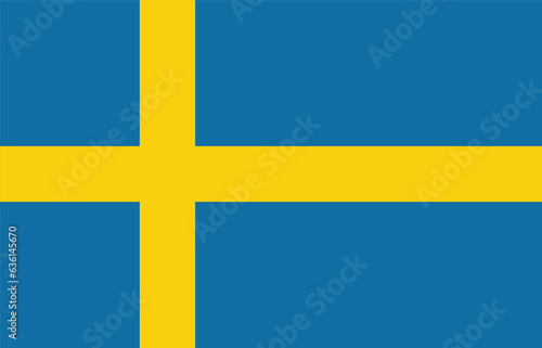 Sweden flag . National Sweden flag vector isolated on white background