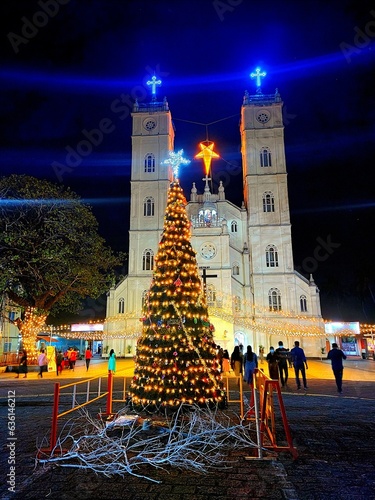 christmas tree at night