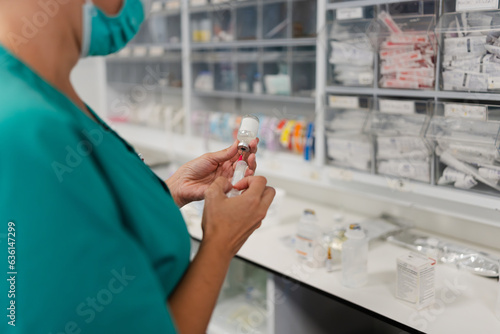 nurse preparing medication photo