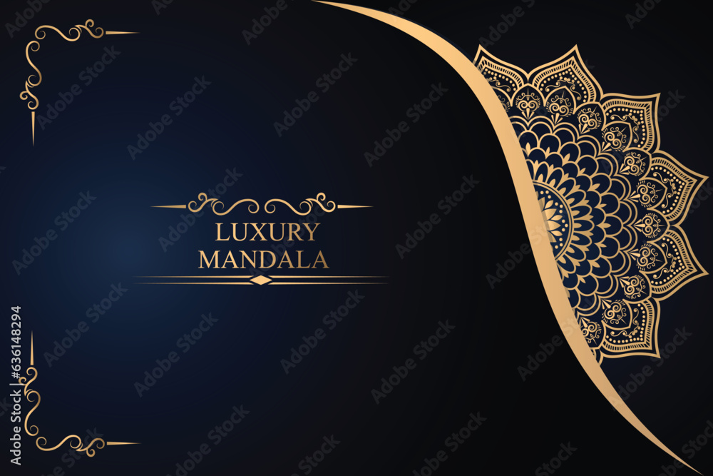 Creative luxury decorative mandala background .mandala with golden colour pattern. Mandala for print, poster, cover, brochure, flyer, banner ,wedding card , book cover .mandala background .