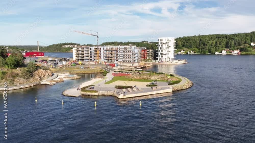 Construction Of Apartment Building Near Lokholmen Playground In Arendal