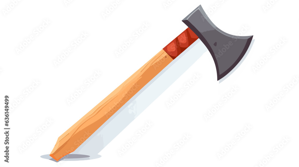 Ax isolated on white background vector, flat illustration.