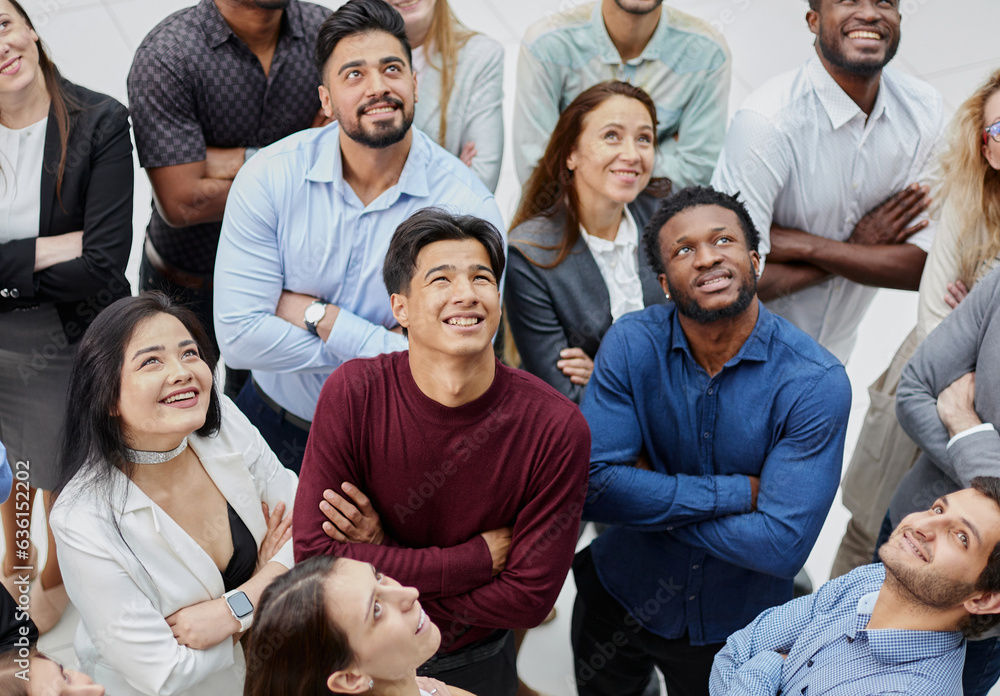 Top view group of successful business people