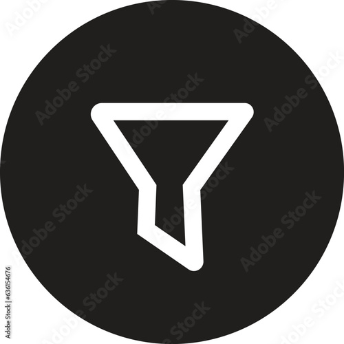 black Filter icon in trendy flat style isolated on white background. Filter icon page symbol for your web site design Filter icon logo, app, UI.