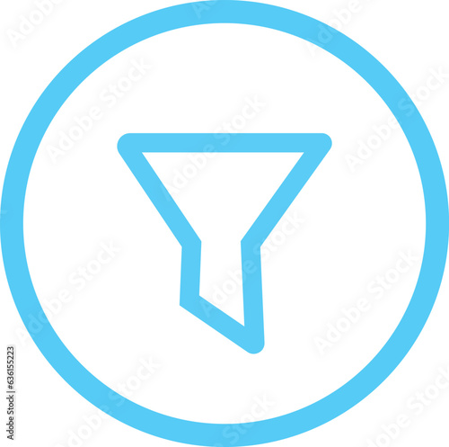 sky Filter icon in trendy line style isolated on white background. Filter icon page symbol for your web site design Filter icon logo, app, UI.