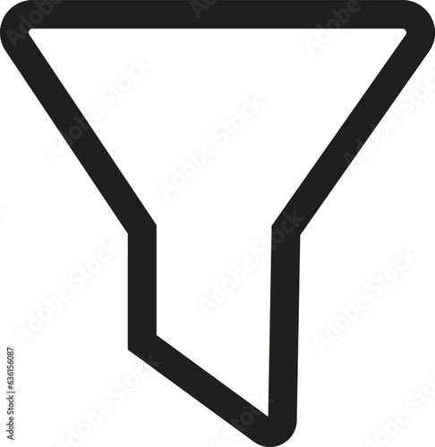 Filter icon in trendy line style isolated on white background. Filter icon page symbol for your web site design Filter icon logo, app, UI.