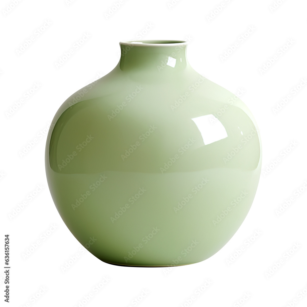Green vase isolated on transparent background Green vase isolated on transparent background