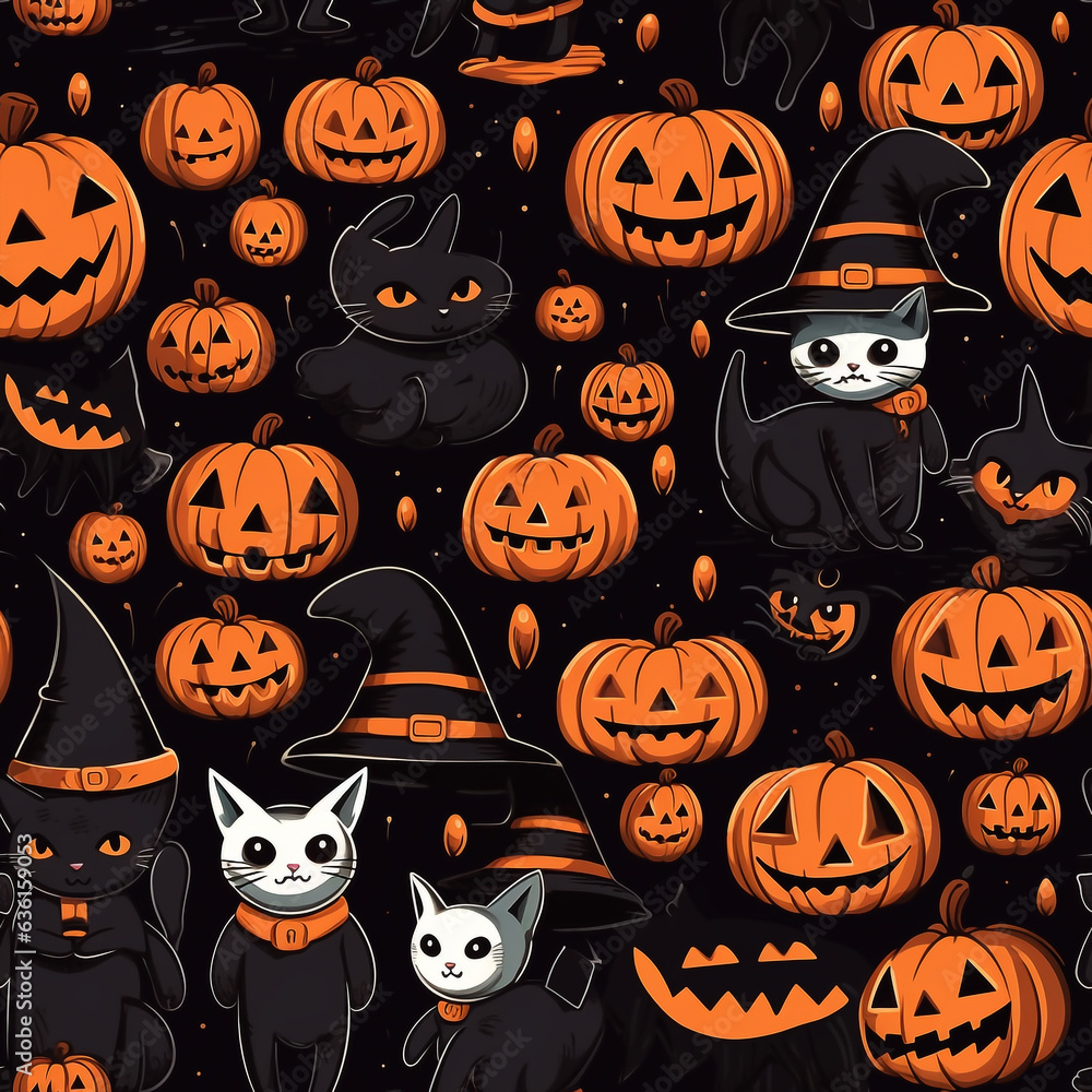 Halloween seamless pattern Halloween seamless pattern