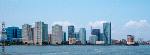 Jsersey City since the Hudson River, US, panoramic format