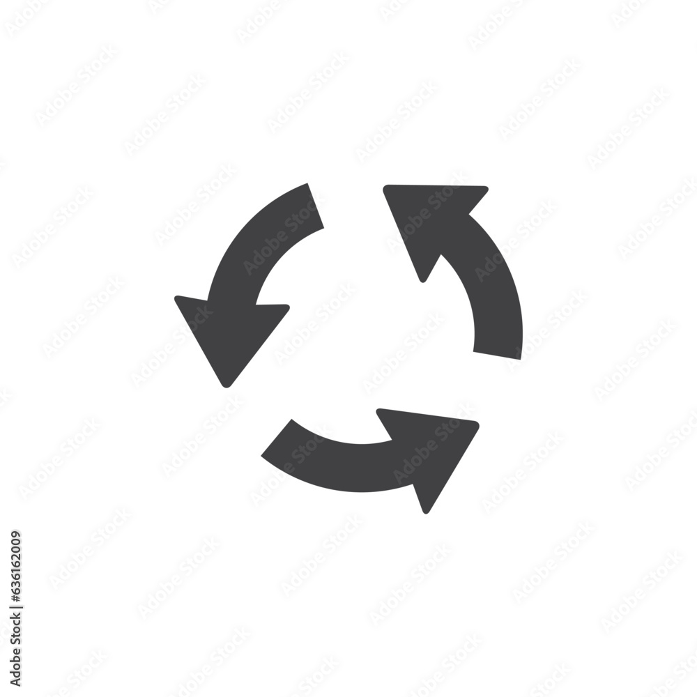 Circular arrow icon vector illustration on white isolated background Circular arrow icon vector illustration on white isolated background