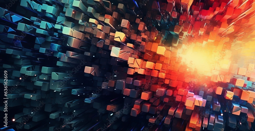 Obraz premium wallpaper desktop with bright and colorful objects