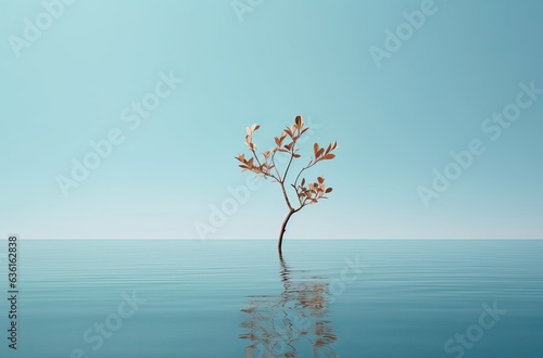 Single tree in the water © alexxndr
