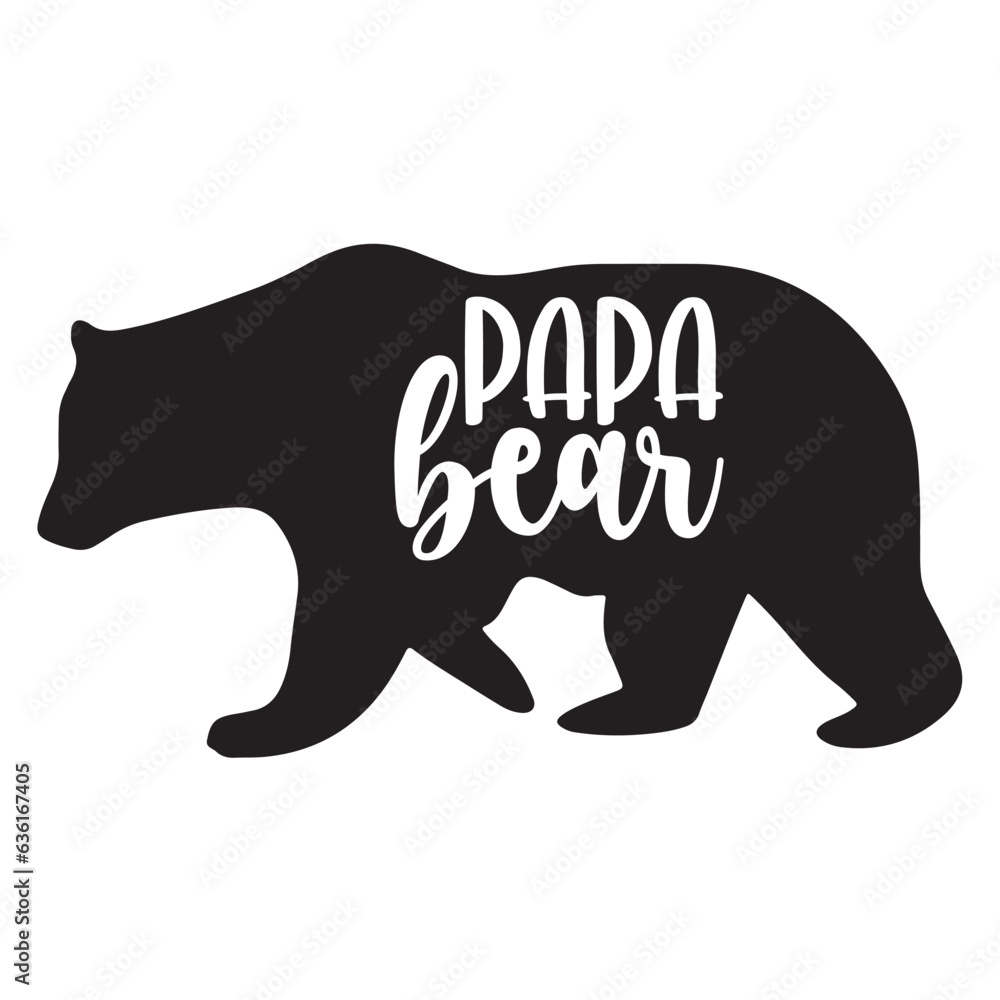 Obraz premium Papa Bear SVG
