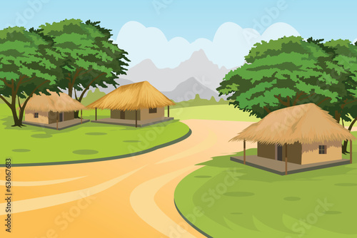 Rural mountain lanscape at Asian