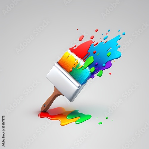 Paint brush icon, painter a...