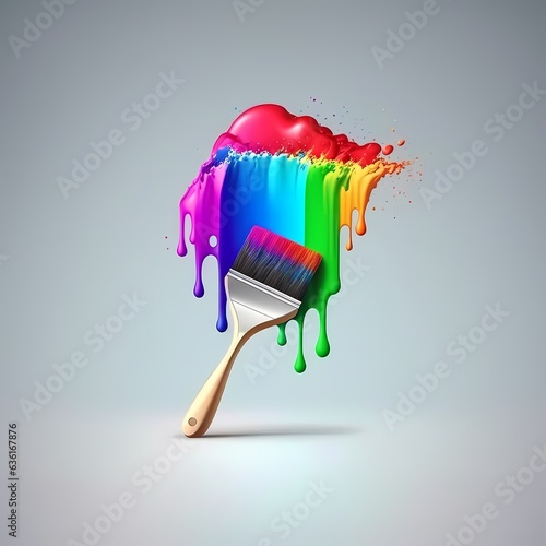 Paint brush icon, painter a...