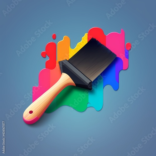 Paint brush icon, painter a...