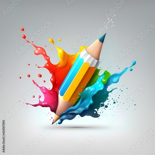 Paint pencil icon, painter ...