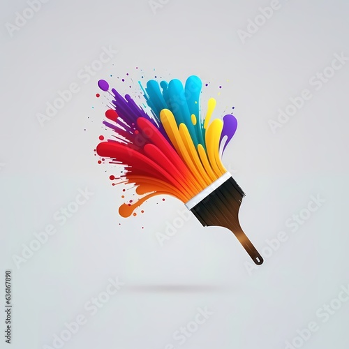 Paint brush icon, painter a...