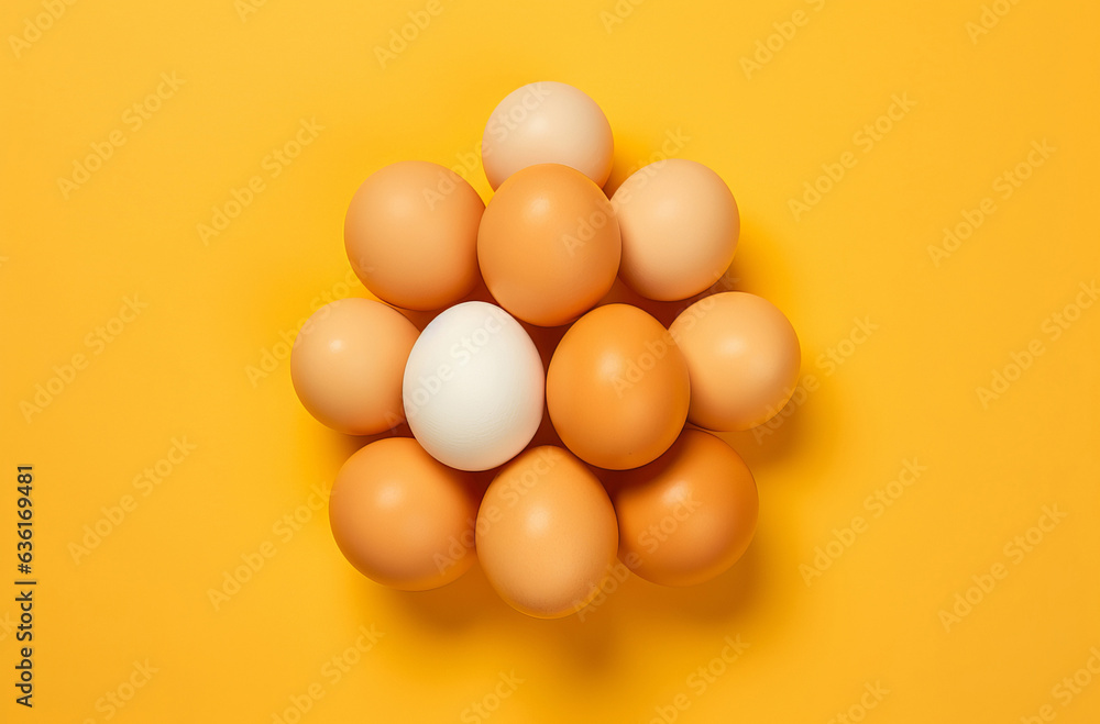 clean chicken eggs in a minimalist style clean chicken eggs in a minimalist style