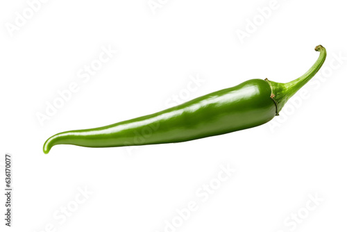 Organic Serrano Pepper Isolated on transparent Generative AI