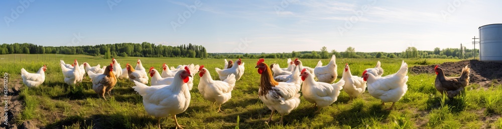 farm photo of chicken walking on the grass farm photo of chicken walking on the grass
