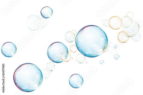 Soap Bubbles on transparent Background, Generative AI
