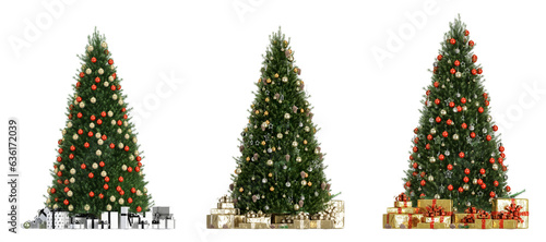 christmas tree and decorations