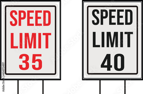 speed limit road signs (ID: 636173497)