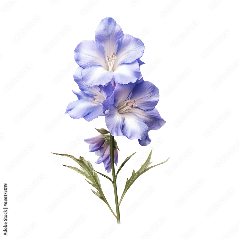 larkspur flowers isolated on white larkspur flowers isolated on white