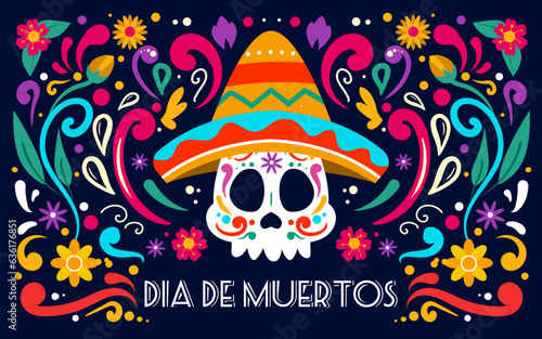Happy Dia De Muertos Background