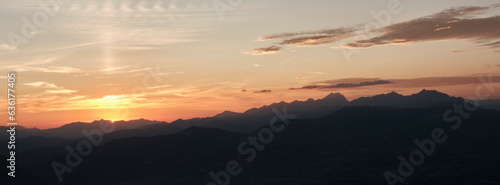 Parco Nazionale della Maiella: tramonto vero sul Gran Sasso