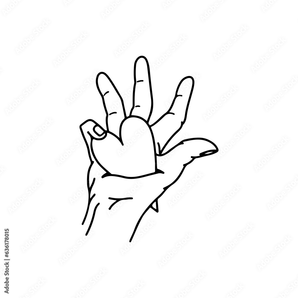 vector illustration of hand pierced heart vector illustration of hand pierced heart