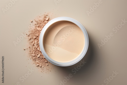 Skincare unbranded cosmetic cream jar mock up with empty space. Elegant mock up  beauty and spa