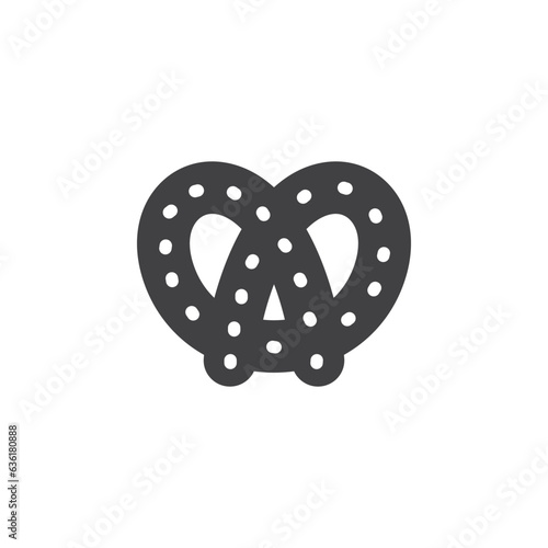 Pretzel icon vector isolated on white background