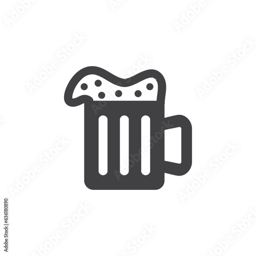 beer icon vector isolated on white background