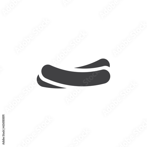 hotdog icon vector isolated on white background