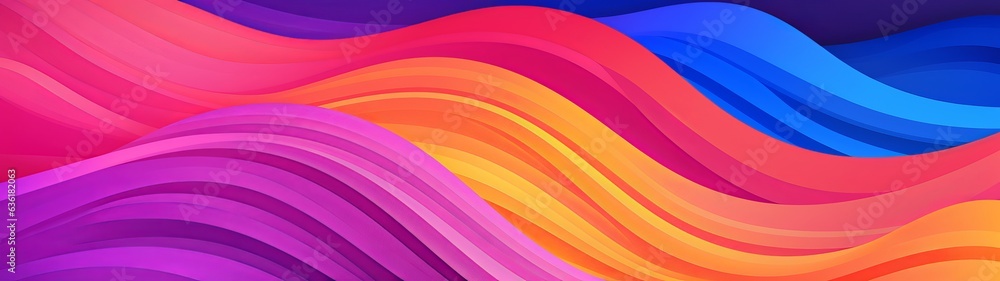 Obraz premium color gradient expressive papercut layer wallpaper