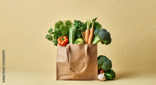 tote bag with fresh vegetables