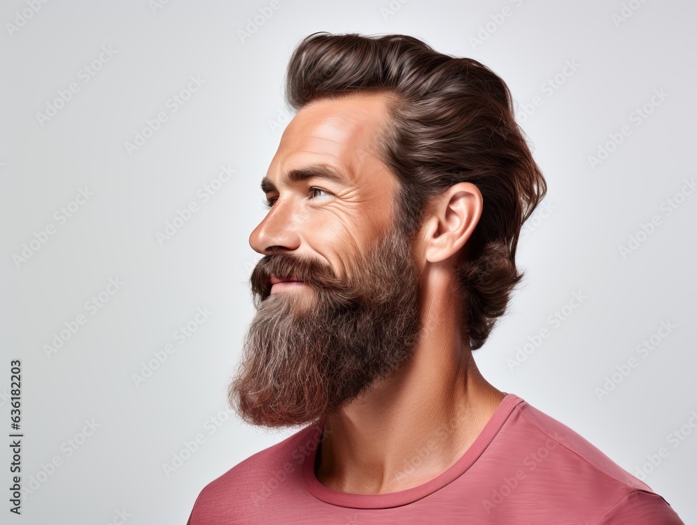 Fototapeta premium Portrait of an attractive smiling man, generative ai