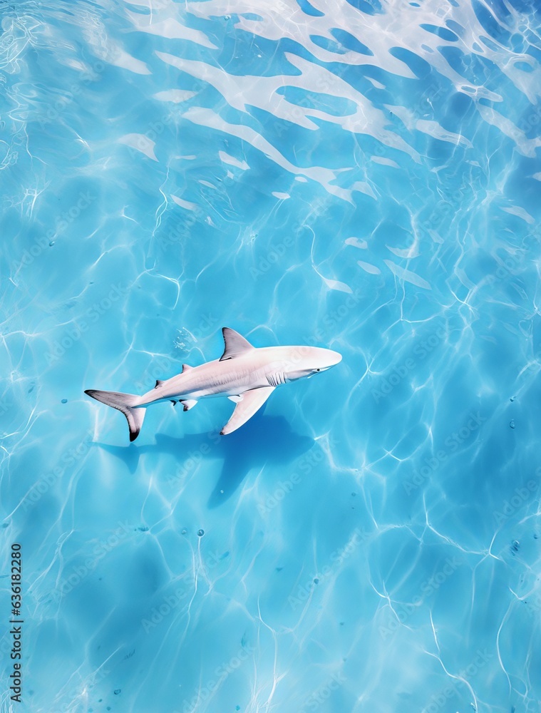 Fototapeta premium Great White Shark Close up Shot