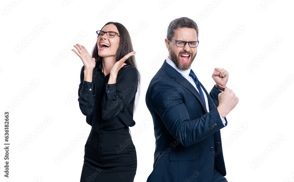 business partners isolated on white background, success. business partners in studio. business partners isolated on white background, success. business partners in studio.