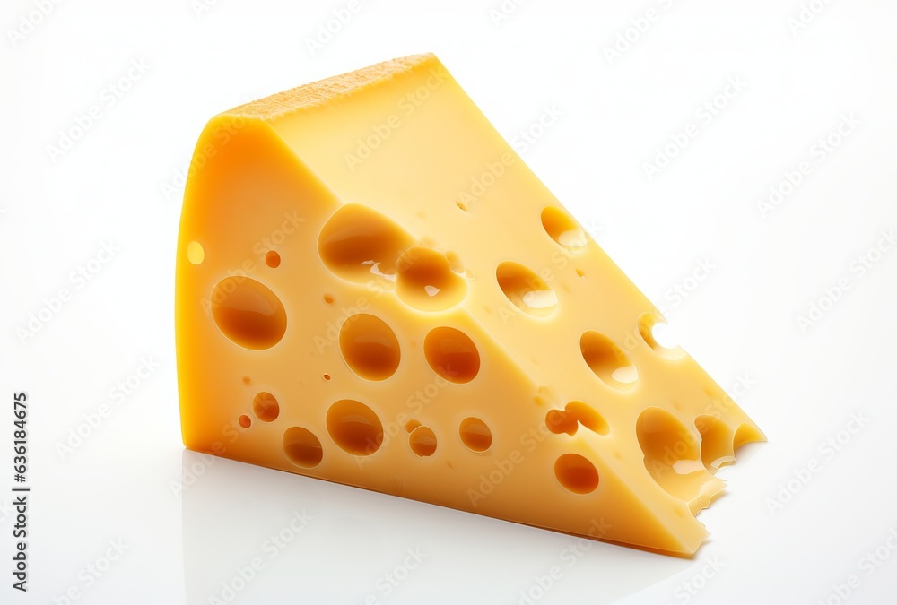 Piece of cheese isolated on white background. Piece of cheese isolated on white background.