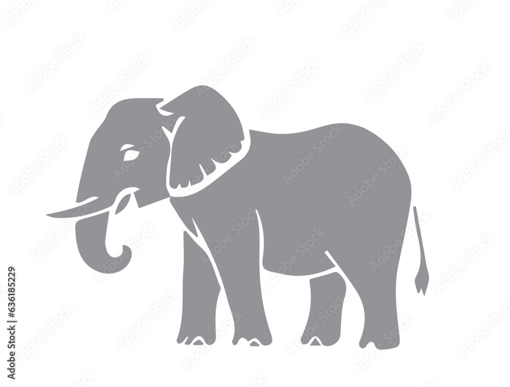 Fototapeta premium elephant isolated on white