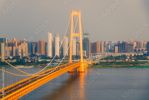 Wuhan Yangsigang Yangtze River Bridge scenery