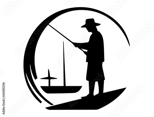 fisherman with fishing rod