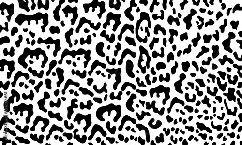 Abstract animal skin leopard, cheetah, Jaguar seamless pattern design. Black and white seamless camouflage background. © bbeer.s