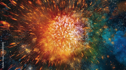 a firework exploding in the sky