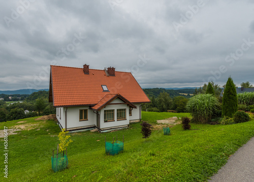 Fototapeta Naklejka Na Ścianę i Meble -  house on the hill Bieszczady