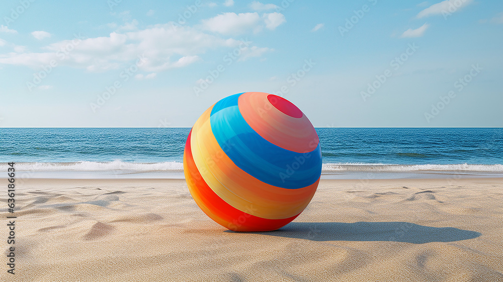 beach ball against sea landscape